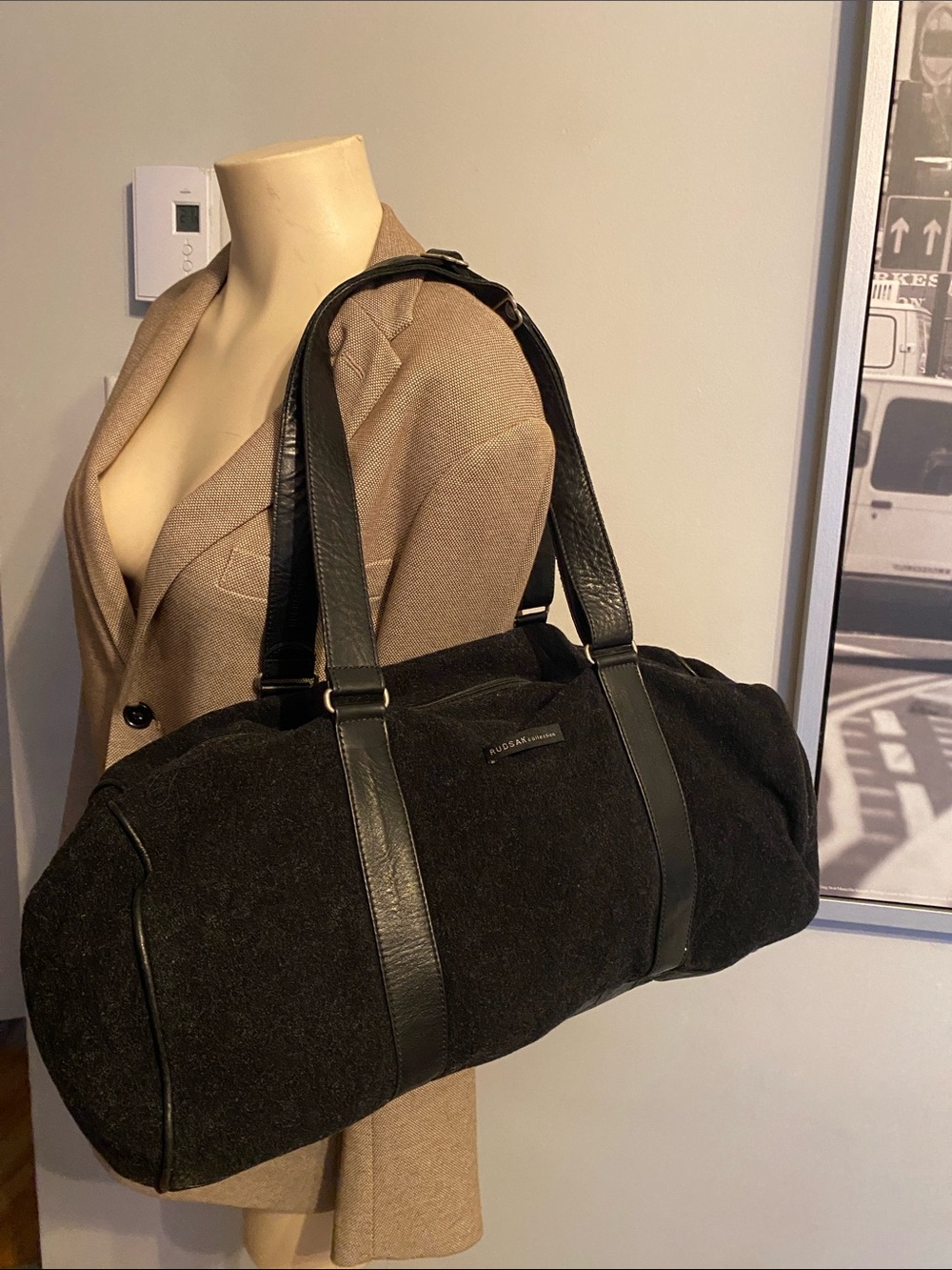 Rudsak Weekender shoulder Felt/Leather Bag